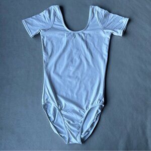 Mondor ~ Short Sleeve Leotard Bodysuit ~ Womens Size Medium ~ White
